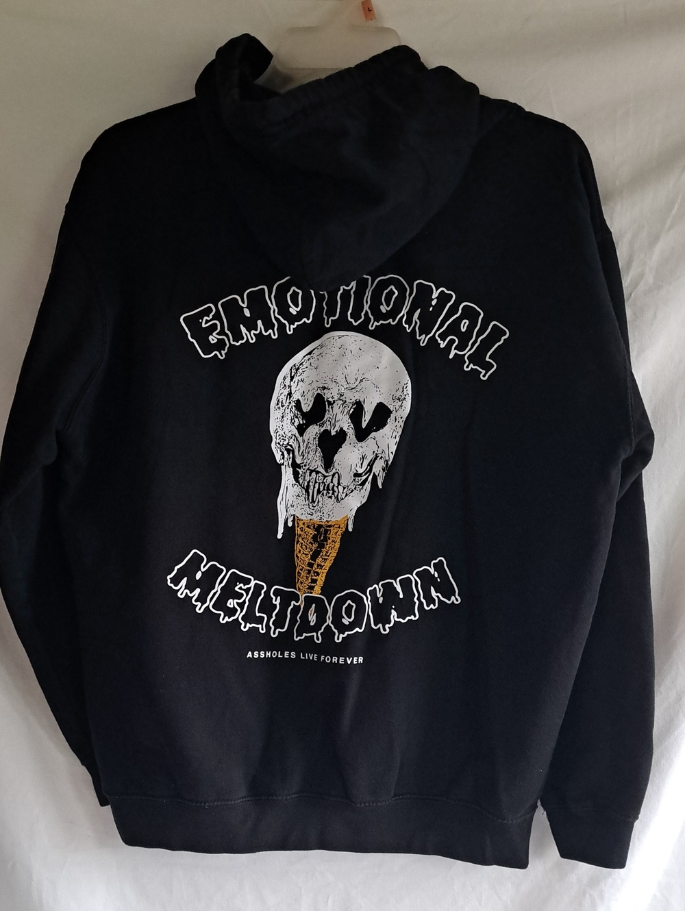 Emotional Meltdown Black Graphic Hoodie - Men's Sweatshirt - Picture 2 of 6